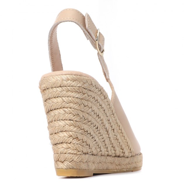 Босоножки LA MAISON DE L'ESPADRILLE, Артикул RV299LUXPIEL, розово-бежевый | 1479410. Ракурс 2
