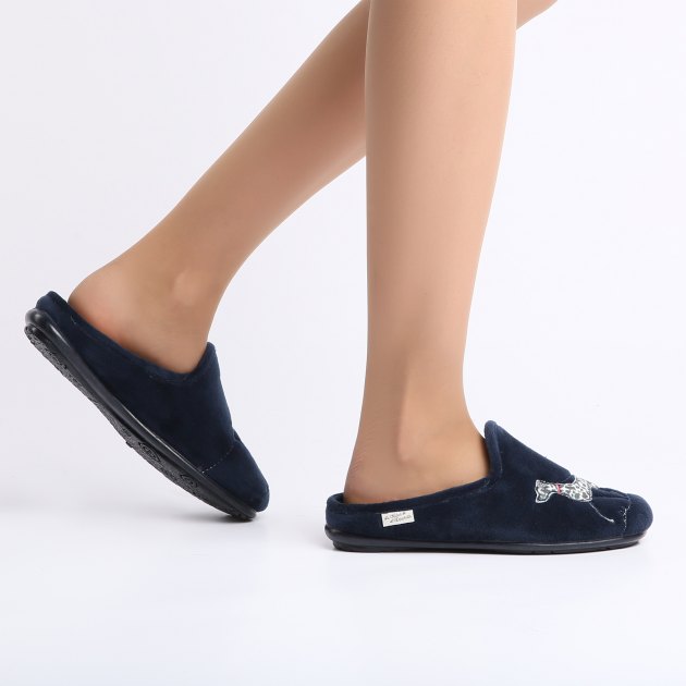 Женская домашняя обувь LA MAISON DE L'ESPADRILLE, Артикул RV9037, темно-синий | 1705133. Ракурс 9