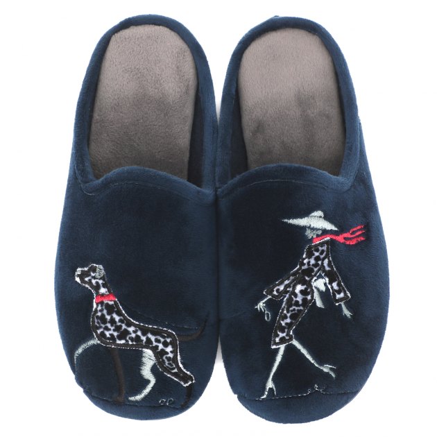 Женская домашняя обувь LA MAISON DE L'ESPADRILLE, Артикул RV9037, темно-синий | 1705133. Ракурс 8