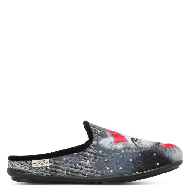 Женская домашняя обувь LA MAISON DE L'ESPADRILLE, Артикул RV9026, темно-серый | 1705159. Ракурс 2 Женская домашняя обувь LA MAISON DE L'ESPADRILLE, Артикул RV9026, темно-серый | 1705159. Ракурс 2