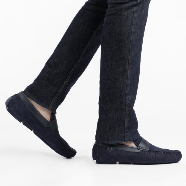 Мужские мокасины DINO BIGIONI, Артикул BL9037-8, темно-синий | 1778111. Ракурс 8