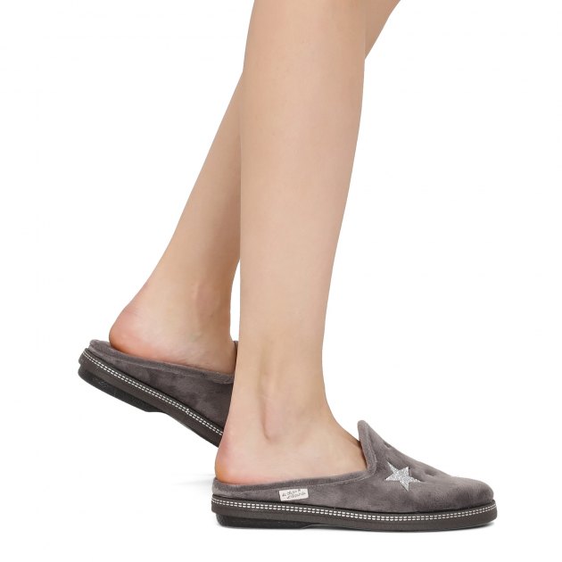 Женская домашняя обувь LA MAISON DE L'ESPADRILLE, Артикул RV6815, серый | 1899007. Ракурс 8