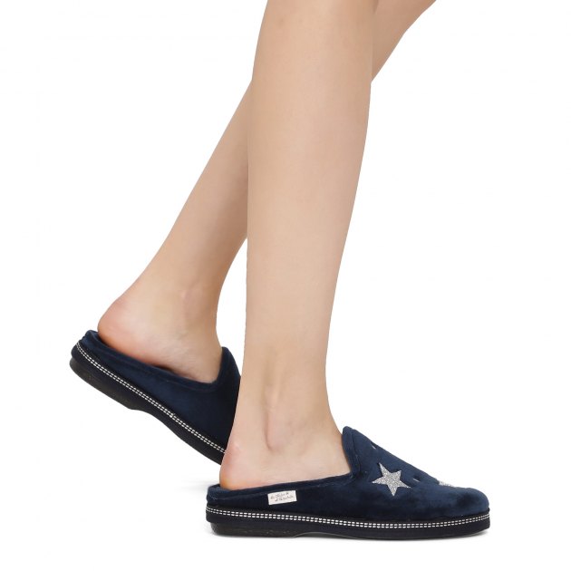 Женская домашняя обувь LA MAISON DE L'ESPADRILLE, Артикул RV6815, темно-синий | 1899015. Ракурс 8