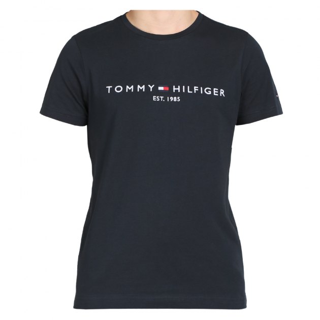Мужская футболка TOMMY HILFIGER TOMMY LOGO TEE, Артикул MW0MW11465, темно-синий | 2096892. Ракурс 4