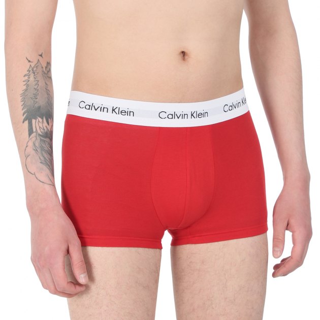 Мужские трусы 3 шт. CALVIN KLEIN 3P LOW RISE TRUNK, Артикул 0000U2664G, мультицвет | 2283840. Ракурс 2