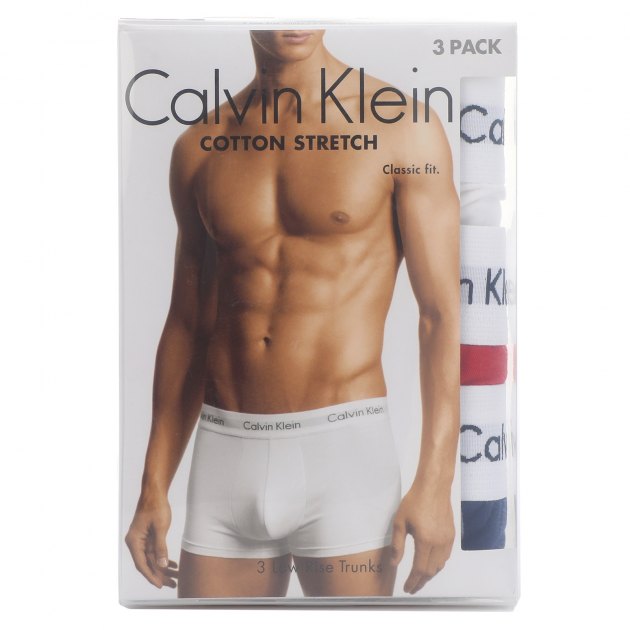 Мужские трусы 3 шт. CALVIN KLEIN 3P LOW RISE TRUNK, Артикул 0000U2664G, мультицвет | 2283840. Ракурс 6