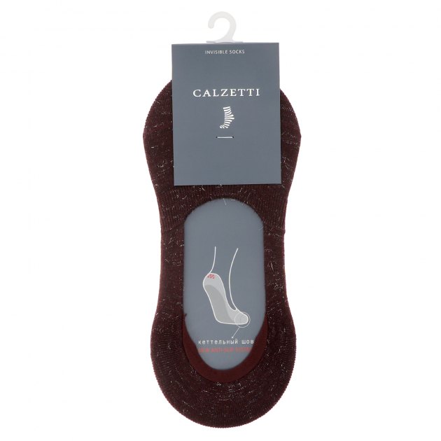 Женские подследники CALZETTI, Артикул Ж1-13028-1, бордовый | 2337171. Ракурс 2