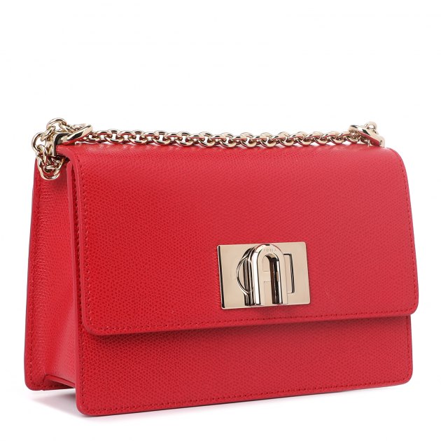 Женская сумка через плечо кросс-боди FURLA, Артикул FURLA 1927 MINI CROSSBODY 20, красный | 2394895. Ракурс 2