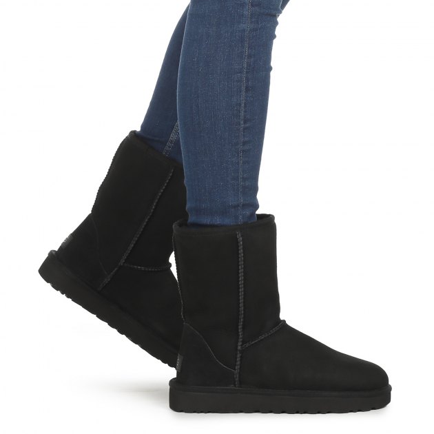 Женские угги UGG Classic Short II, Артикул 1016223, черный | 2420195. Ракурс 8