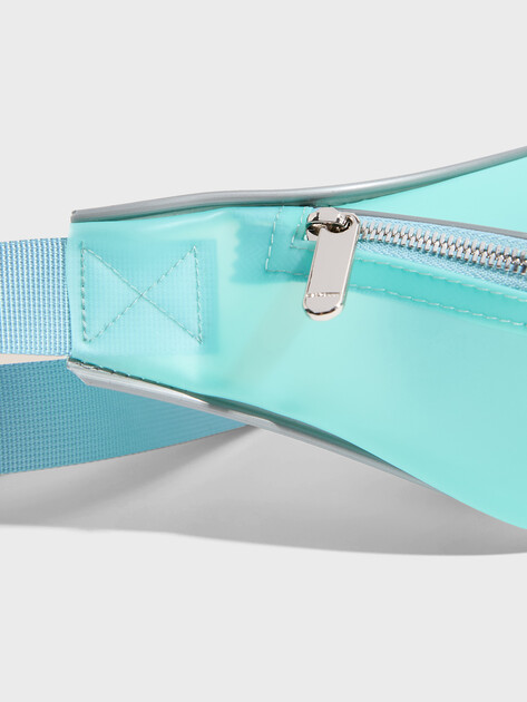 Женская поясная сумка CALZETTI, Артикул TRANSPARENT BELT BAG NEW, бирюзовый | 2469942. Ракурс 3