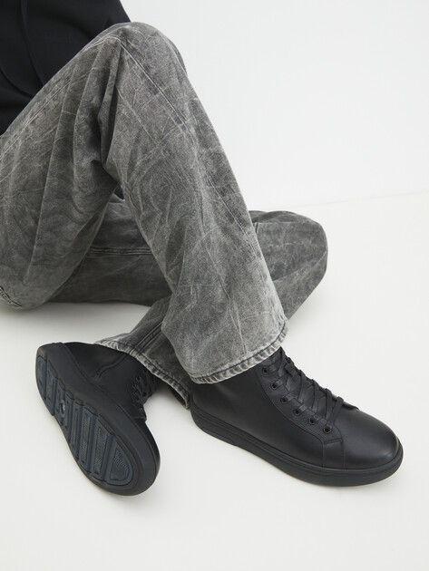 Мужские высокие кеды TENDANCE, Артикул ABR-19119, черный | 2479047. Ракурс 2
