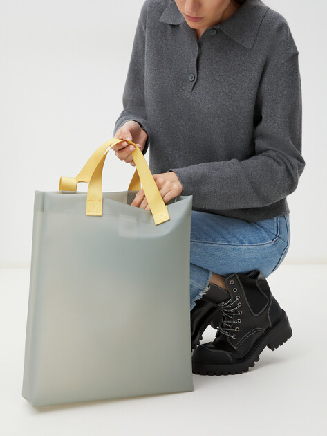 Женский шоппер CALZETTI, Артикул TRANSPARENT SHOPPER, серый | 2505697. Ракурс 2 Женский шоппер CALZETTI, Артикул TRANSPARENT SHOPPER, серый | 2505697. Ракурс 2