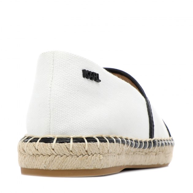 Женские эспадрильи KARL LAGERFELD KAMINI Maison Karl Slip On, Артикул KL80108, белый | 2519057. Ракурс 2