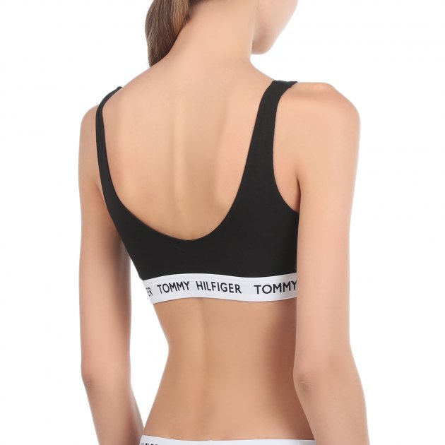 Женский топ TOMMY HILFIGER BRALETTE, Артикул UW0UW02225, черный | 2551601. Ракурс 2