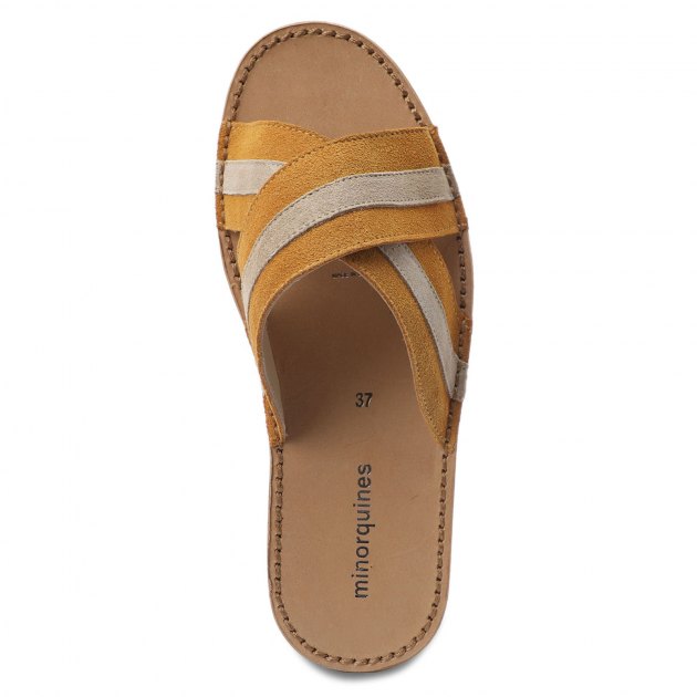 Женские шлепанцы MINORQUINES, Артикул AVARCA NEO MULE CAP, светло-коричневый | 2575327. Ракурс 3