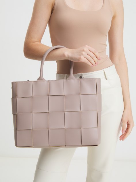 Женский тоут DIVA`S BAG, Артикул M9093, серо-розовый | 2614115. Ракурс 2 Женский тоут DIVA`S BAG, Артикул M9093, серо-розовый | 2614115. Ракурс 2