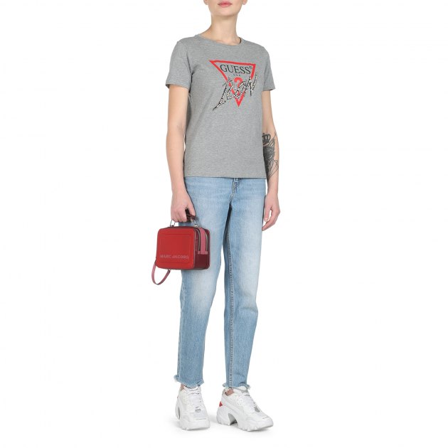 Женская футболка GUESS SS CN ICON TEE, Артикул W1RI25I3Z00, серый | 2622172. Ракурс 5