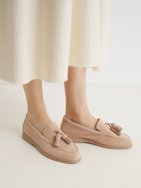 Женские лоферы TENDANCE, Артикул 32055-02A-S, темно-бежевый | 2713840. Ракурс 2