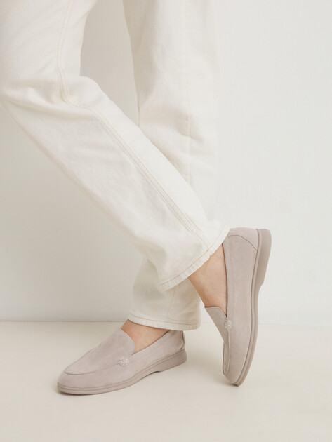 Женские лоферы TENDANCE, Артикул 32055-01A-S, серо-бежевый | 2713921. Ракурс 2