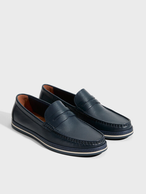 Мужские мокасины TENDANCE, Артикул DX651A-10, темно-синий | 2755949. Ракурс 3