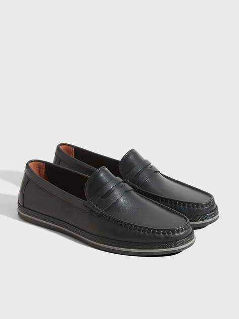 Мужские мокасины TENDANCE, Артикул DX651A-10, черный | 2755963. Ракурс 3