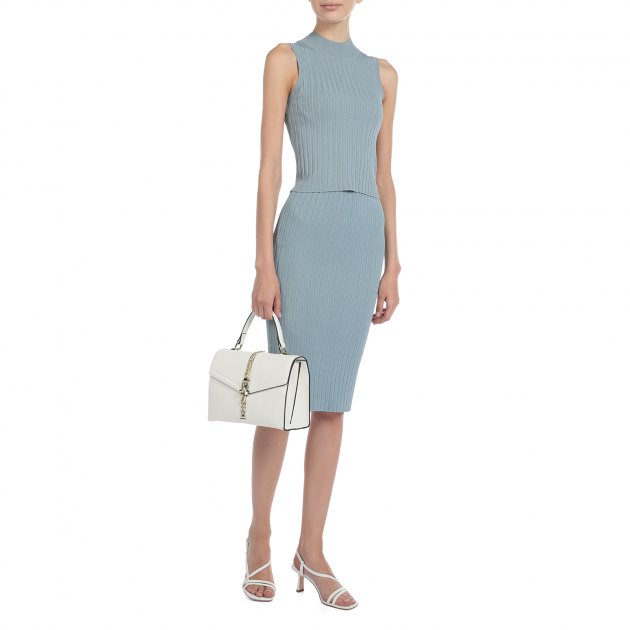 Юбка  миди GUESS AGNES SKIRT SWTR 12 GG, Артикул W1YD9ZZ2U00, зеленовато-голубой | 2759904. Ракурс 5