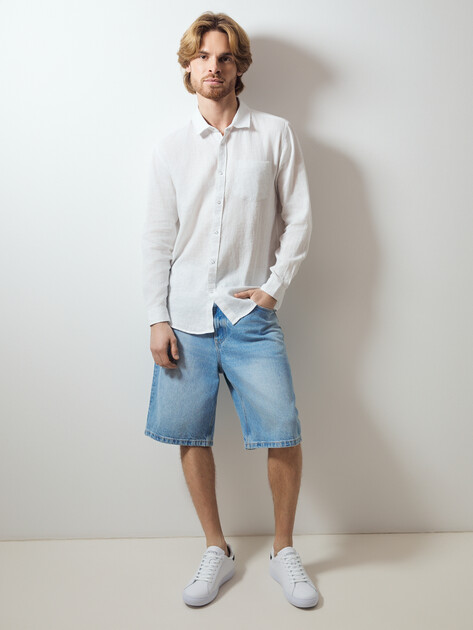 Мужская рубашка MAISON DAVID, Артикул SHIRT, белый | 2768166. Ракурс 5
