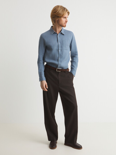 Мужская рубашка MAISON DAVID, Артикул SHIRT, сине-серый | 2768395. Ракурс 2 Мужская рубашка MAISON DAVID, Артикул SHIRT, сине-серый | 2768395. Ракурс 2