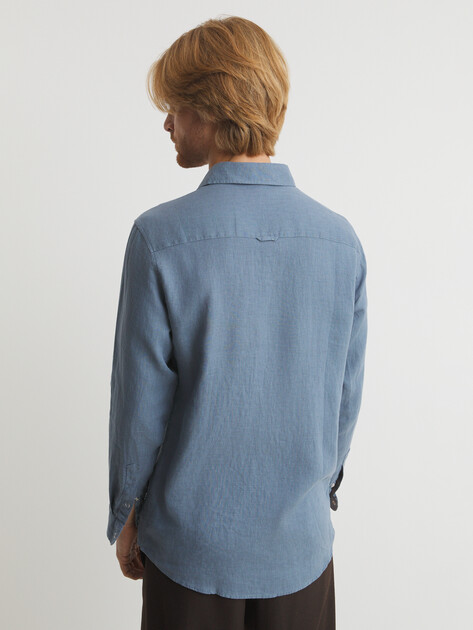 Мужская рубашка MAISON DAVID, Артикул SHIRT, сине-серый | 2768395. Ракурс 4 Мужская рубашка MAISON DAVID, Артикул SHIRT, сине-серый | 2768395. Ракурс 4
