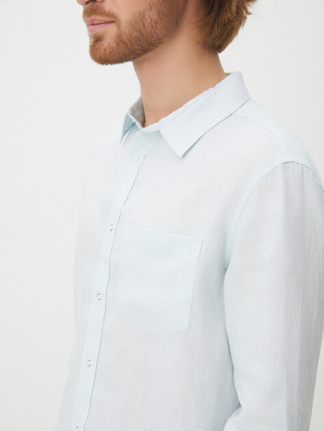Мужская рубашка MAISON DAVID, Артикул SHIRT, бледно-голубой | 2768416. Ракурс 3 Мужская рубашка MAISON DAVID, Артикул SHIRT, бледно-голубой | 2768416. Ракурс 3