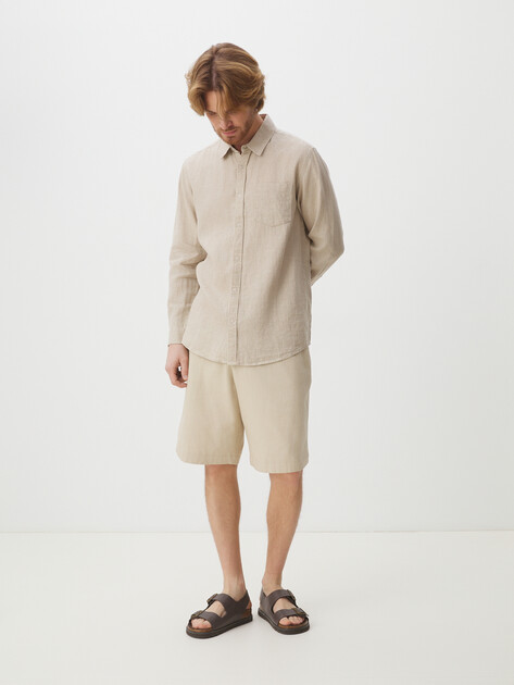 Мужская рубашка MAISON DAVID, Артикул SHIRT, нейтральный бежевый | 2768430. Ракурс 2