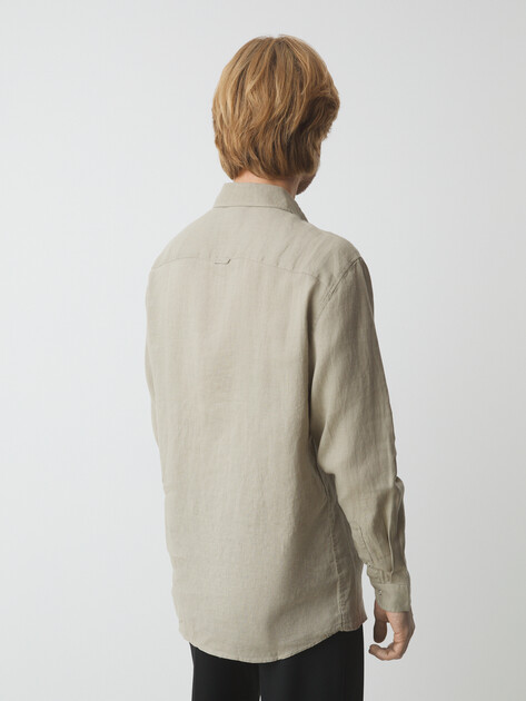 Мужская рубашка MAISON DAVID, Артикул SHIRT, зеленовато-бежевый | 2768437. Ракурс 4 Мужская рубашка MAISON DAVID, Артикул SHIRT, зеленовато-бежевый | 2768437. Ракурс 4