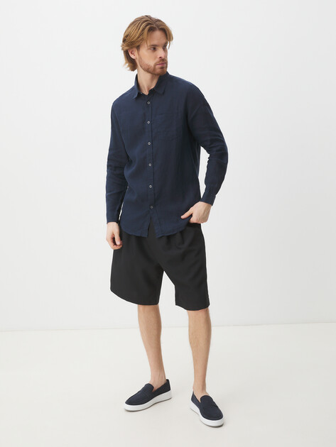 Мужская рубашка MAISON DAVID, Артикул SHIRT, черно-синий | 2768444. Ракурс 2 Мужская рубашка MAISON DAVID, Артикул SHIRT, черно-синий | 2768444. Ракурс 2