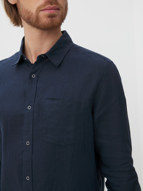 Мужская рубашка MAISON DAVID, Артикул SHIRT, черно-синий | 2768444. Ракурс 3 Мужская рубашка MAISON DAVID, Артикул SHIRT, черно-синий | 2768444. Ракурс 3