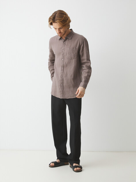 Мужская рубашка MAISON DAVID, Артикул SHIRT, серо-коричневый | 2768451. Ракурс 2 Мужская рубашка MAISON DAVID, Артикул SHIRT, серо-коричневый | 2768451. Ракурс 2