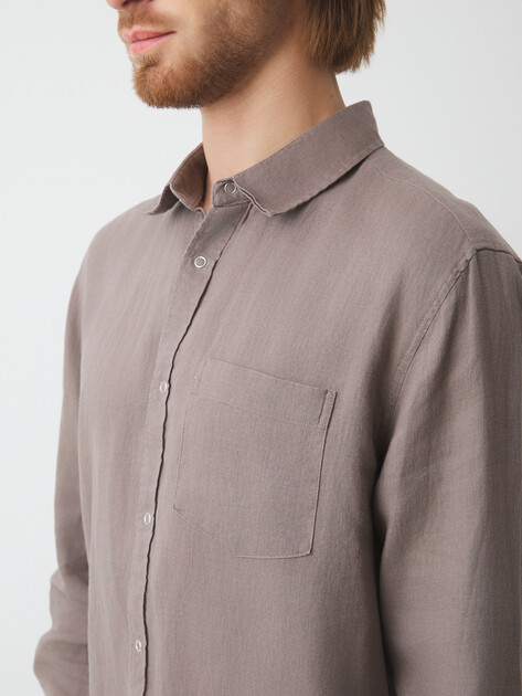 Мужская рубашка MAISON DAVID, Артикул SHIRT, серо-коричневый | 2768451. Ракурс 3 Мужская рубашка MAISON DAVID, Артикул SHIRT, серо-коричневый | 2768451. Ракурс 3