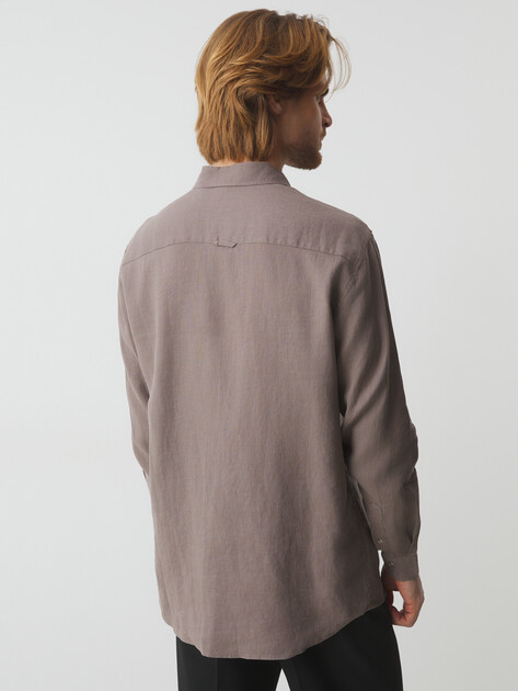 Мужская рубашка MAISON DAVID, Артикул SHIRT, серо-коричневый | 2768451. Ракурс 4 Мужская рубашка MAISON DAVID, Артикул SHIRT, серо-коричневый | 2768451. Ракурс 4
