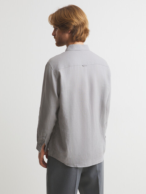 Мужская рубашка MAISON DAVID, Артикул SHIRT, коричнево-серый | 2768458. Ракурс 4 Мужская рубашка MAISON DAVID, Артикул SHIRT, коричнево-серый | 2768458. Ракурс 4