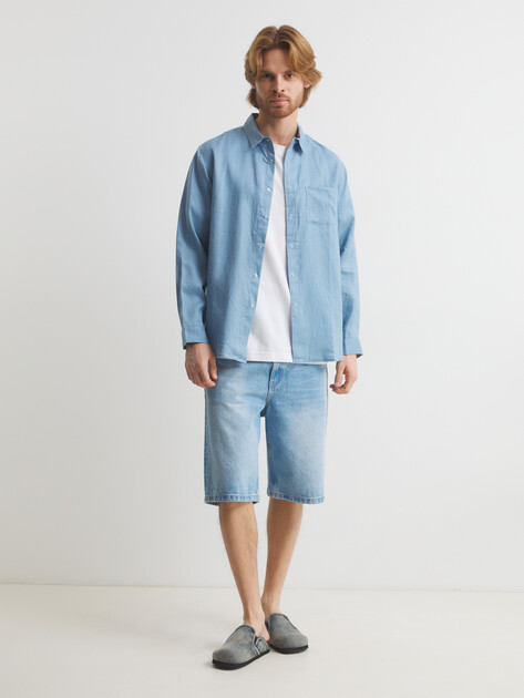 Мужская рубашка MAISON DAVID, Артикул SHIRT, серо-голубой | 2768569. Ракурс 2 Мужская рубашка MAISON DAVID, Артикул SHIRT, серо-голубой | 2768569. Ракурс 2