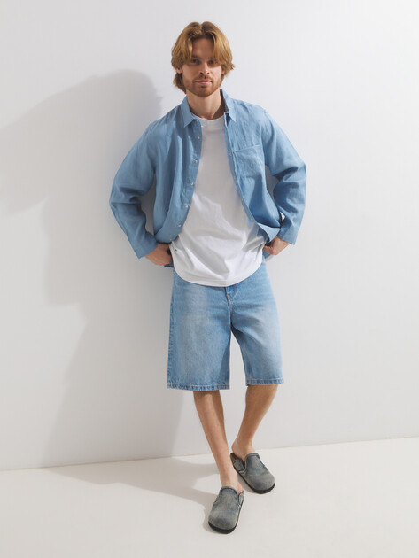 Мужская рубашка MAISON DAVID, Артикул SHIRT, серо-голубой | 2768569. Ракурс 5 Мужская рубашка MAISON DAVID, Артикул SHIRT, серо-голубой | 2768569. Ракурс 5