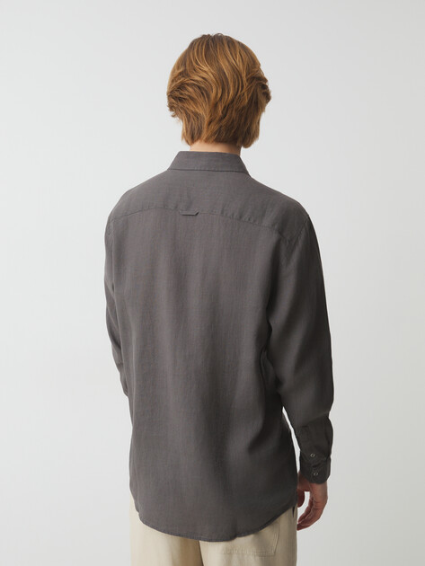 Мужская рубашка MAISON DAVID, Артикул SHIRT, серовато-коричневый | 2768679. Ракурс 4 Мужская рубашка MAISON DAVID, Артикул SHIRT, серовато-коричневый | 2768679. Ракурс 4