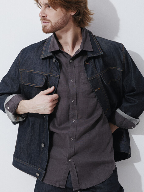 Мужская рубашка MAISON DAVID, Артикул SHIRT, коричневато-серый | 2768686. Ракурс 5 Мужская рубашка MAISON DAVID, Артикул SHIRT, коричневато-серый | 2768686. Ракурс 5