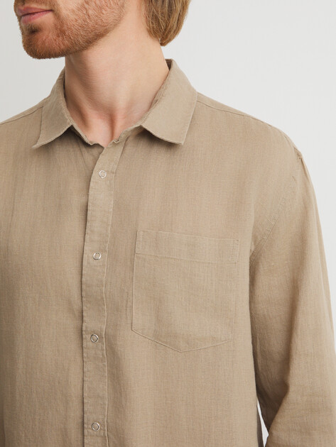 Мужская рубашка MAISON DAVID, Артикул SHIRT, зеленовато-бежевый | 2768695. Ракурс 3 Мужская рубашка MAISON DAVID, Артикул SHIRT, зеленовато-бежевый | 2768695. Ракурс 3