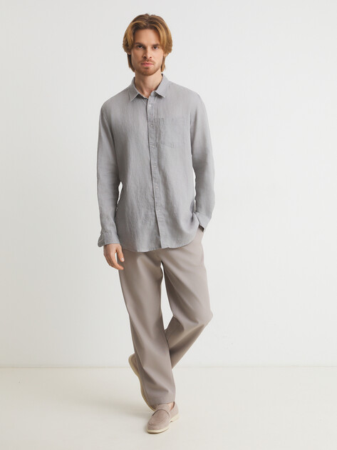 Мужская рубашка MAISON DAVID, Артикул SHIRT, светло-серый | 2768709. Ракурс 2 Мужская рубашка MAISON DAVID, Артикул SHIRT, светло-серый | 2768709. Ракурс 2