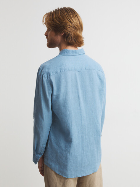 Мужская рубашка MAISON DAVID, Артикул SHIRT, приглушенно-синий | 2768723. Ракурс 4 Мужская рубашка MAISON DAVID, Артикул SHIRT, приглушенно-синий | 2768723. Ракурс 4