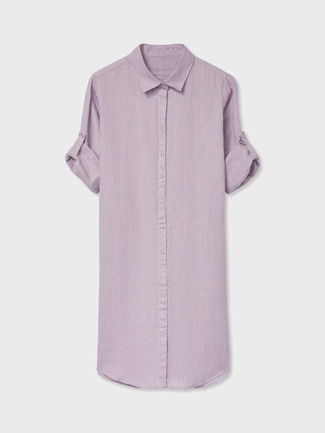 Женское платье-рубашка MAISON DAVID, Артикул DRESS, лавандовый | 2770234. Ракурс 6