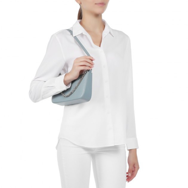 Женская сумка на плечо CALZETTI BAGUETTE, Артикул BAGUETTE, серо-голубой | 2779012. Ракурс 8