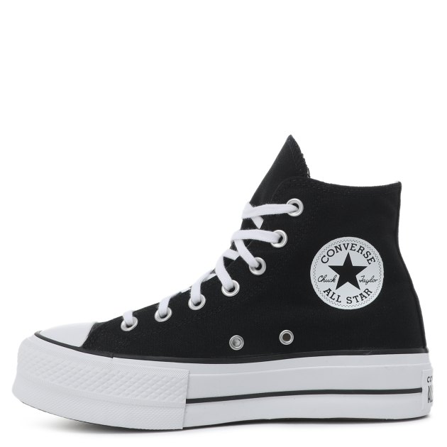 Женские высокие кеды CONVERSE CHUCK TAYLOR ALL STAR LIFT, Артикул 560845, черный | 2787378. Ракурс 2