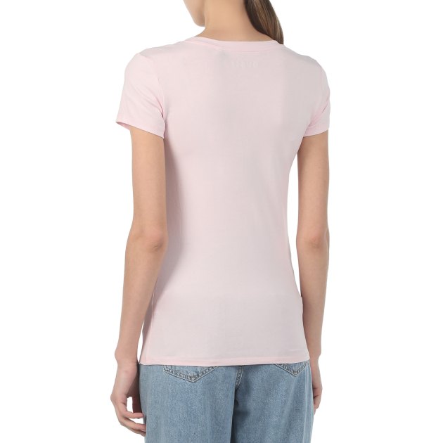 Женская футболка GUESS SS G CREST LOGO R3, Артикул W1RI14KAKZ2, розовый | 2839551. Ракурс 2