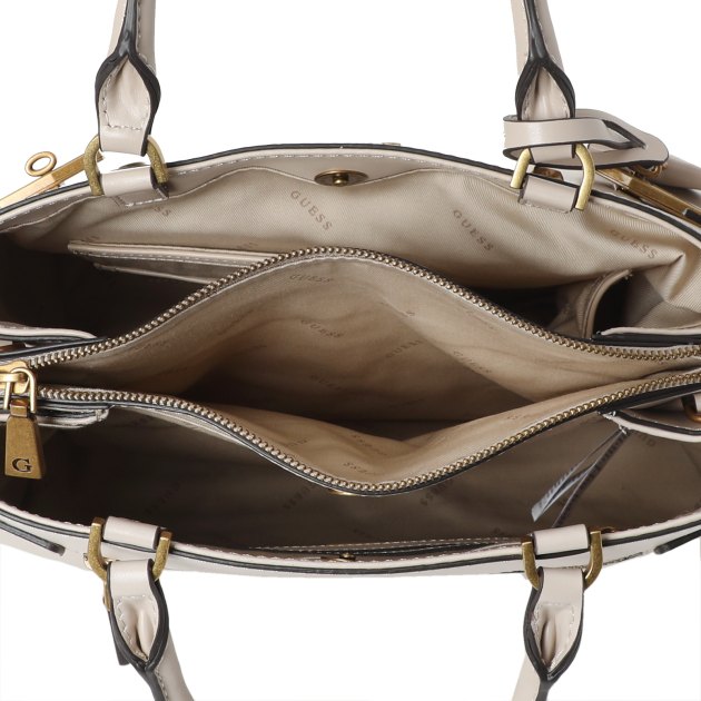 Женский тоут GUESS ZADIE GIRLFRIEND SATCHEL, Артикул HWVB8415060, светло-бежевый | 2860333. Ракурс 5